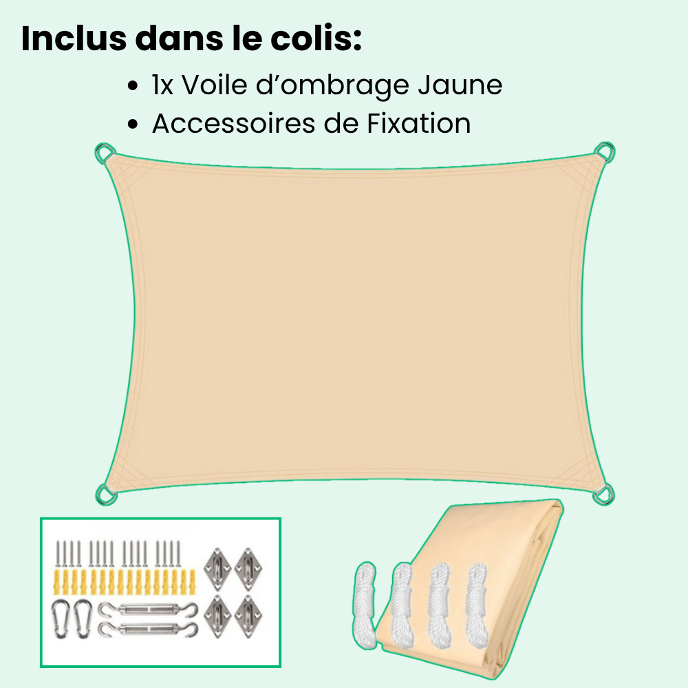 Voile d'Ombrage Rectangulaire Premium