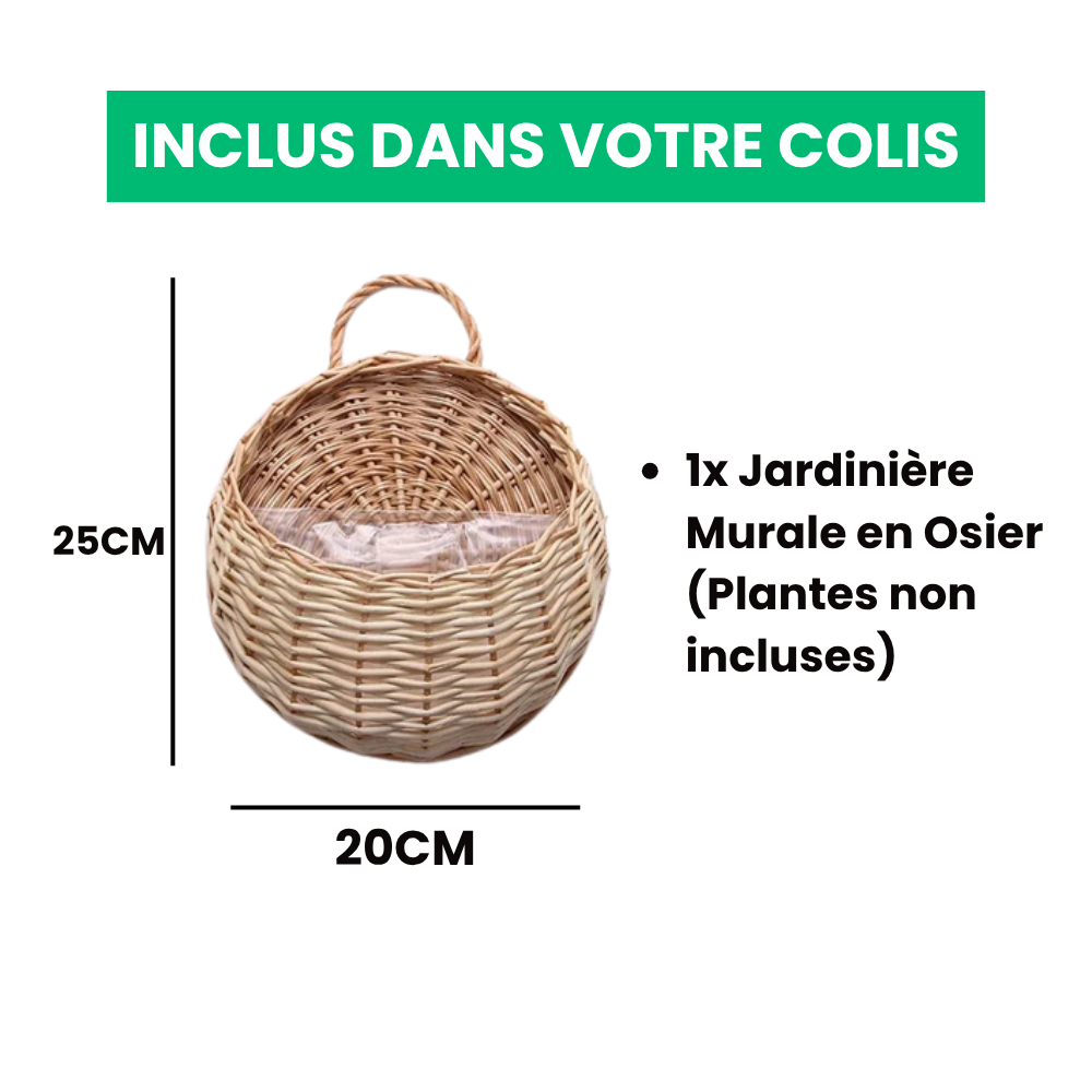 Jardinière Osier Murale Élégante