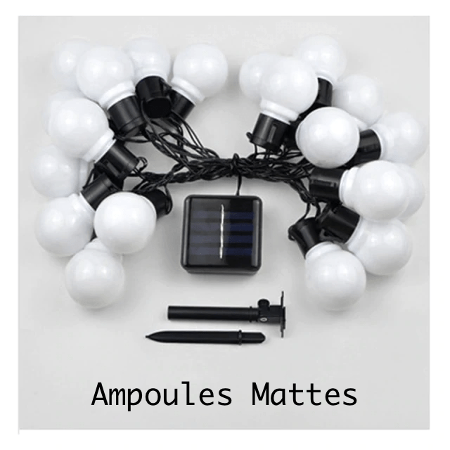 Guirlande d'Ampoules Solaires LED Pour Extérieur