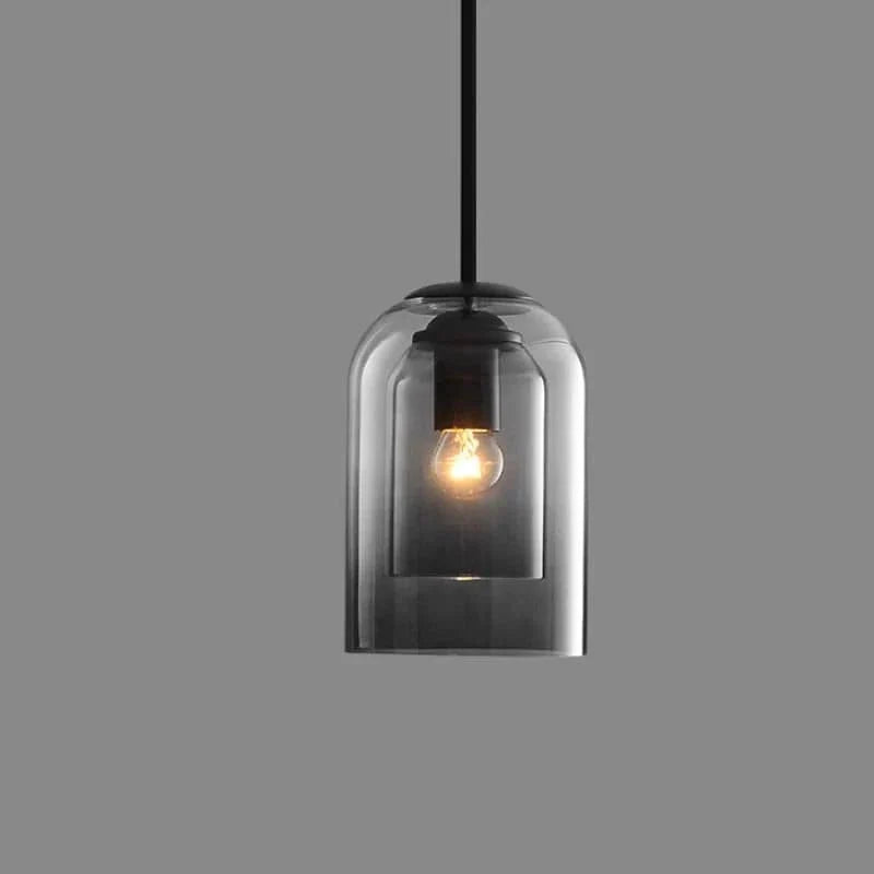 Lampe Suspendue Moderne Double Verre Sophistiquée