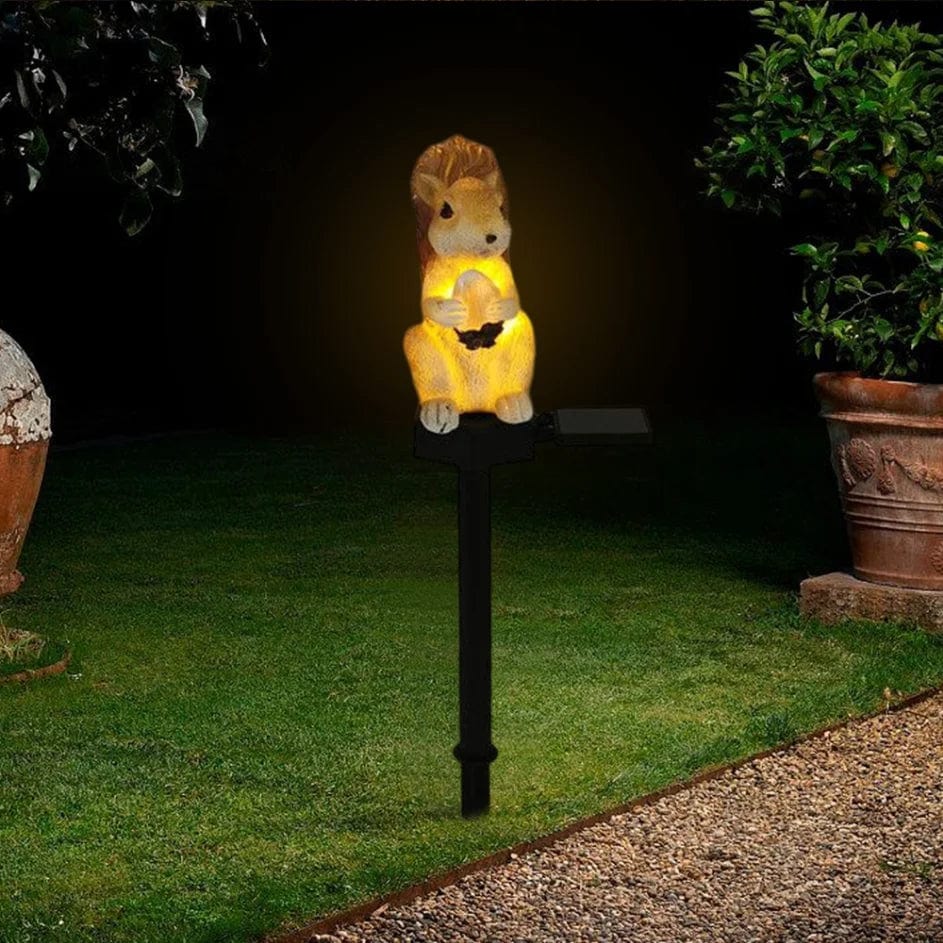 Lampe Solaire LED de Jardin Écureuil Enchanté