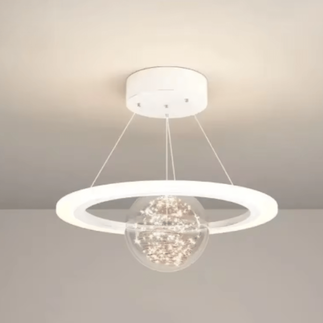 Plafonnier Boule Élégant Blanc Annulaire