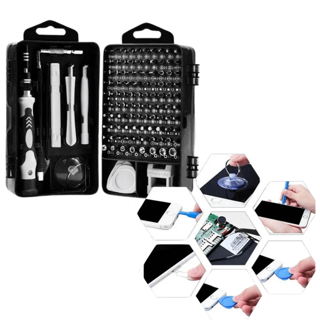 Boîte de Tournevis de Précision Professionnelle 115 en 1 (+8 Pics Offerts )