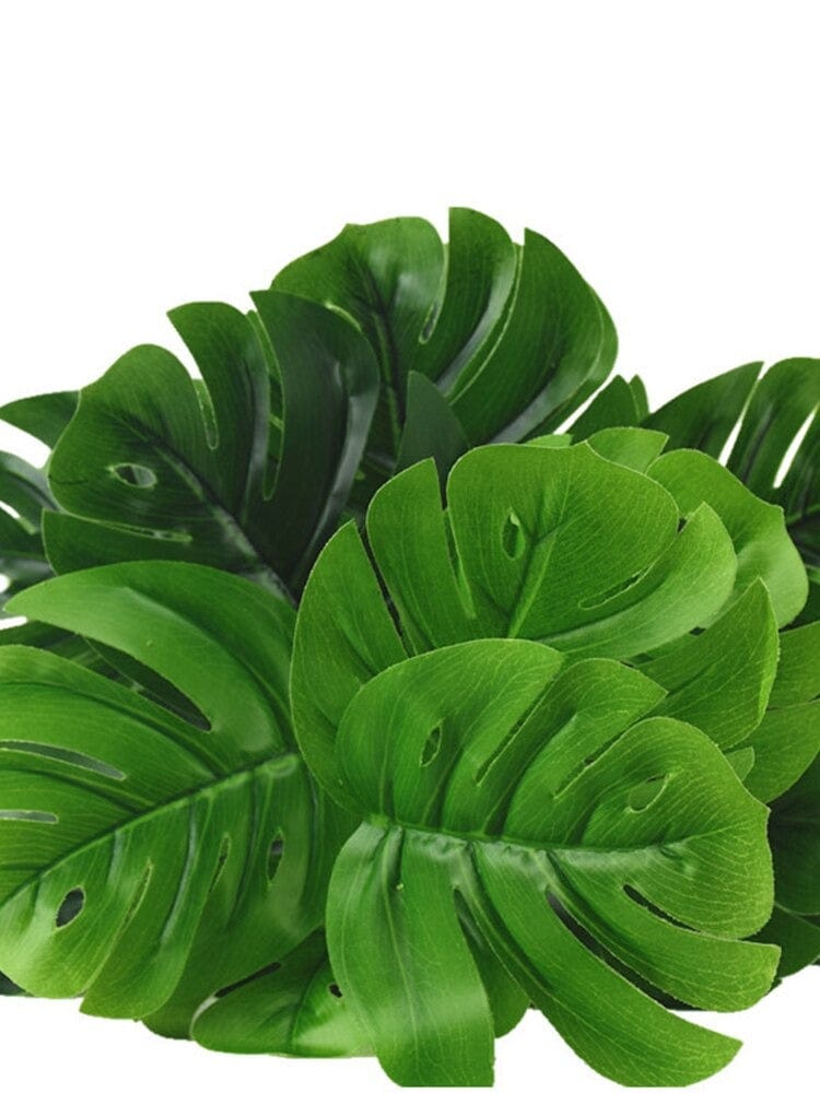 Feuilles de palmier vertes artificielles Monstera