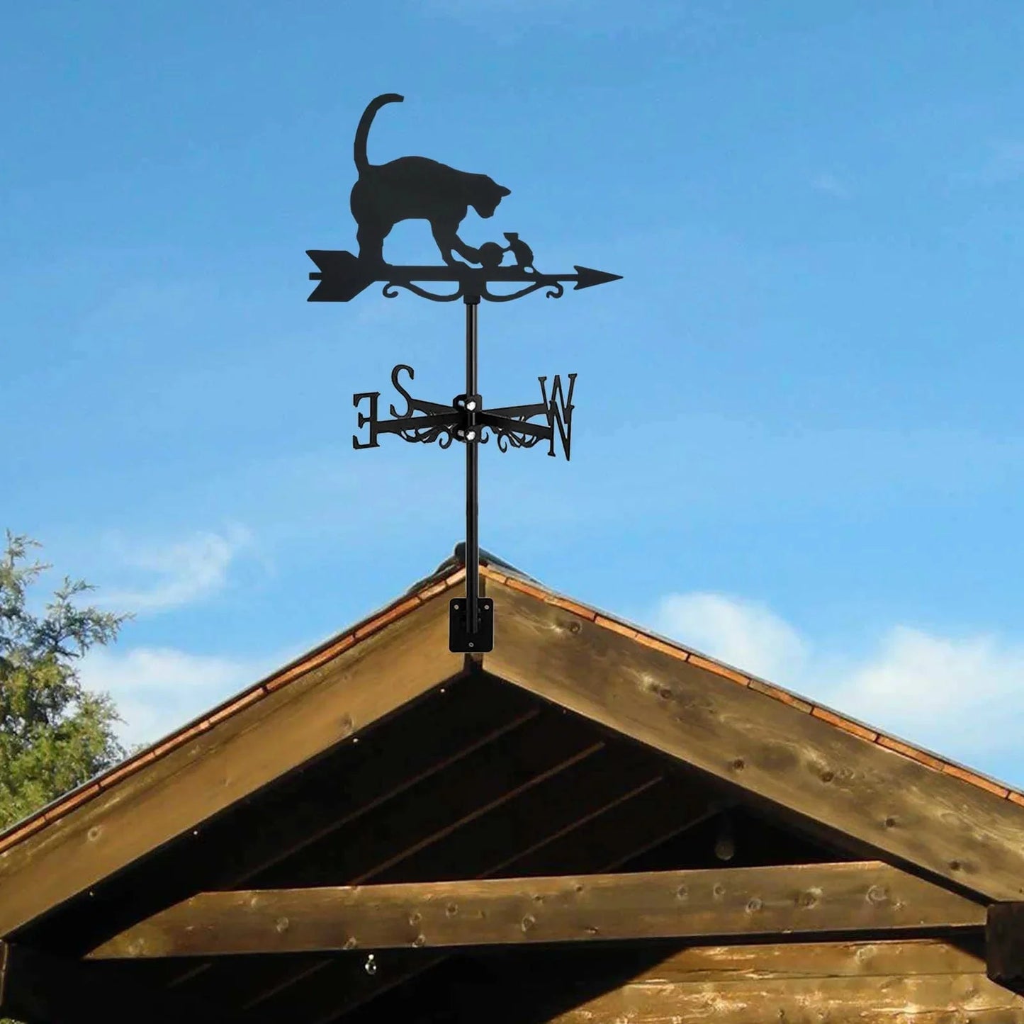 Girouette Charme Artistique Chat et Souris