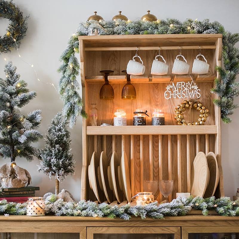 Guirlande Enchantée Plantes de Noël Couronne