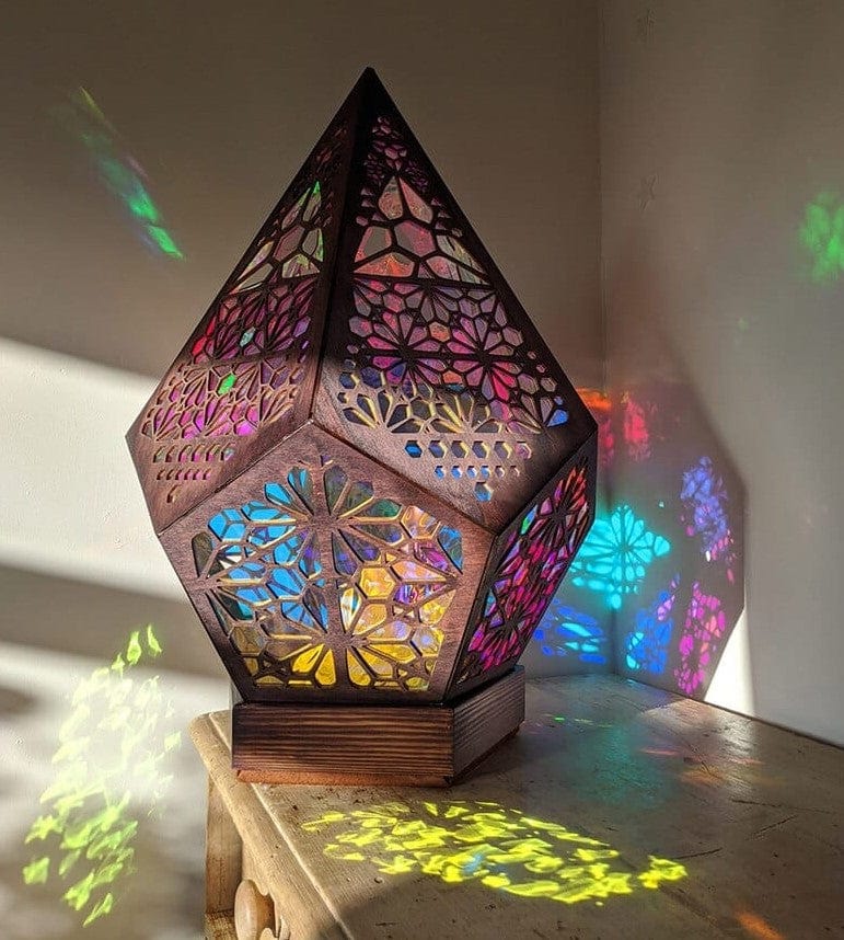 Lampe Bohémienne artisanale en bois