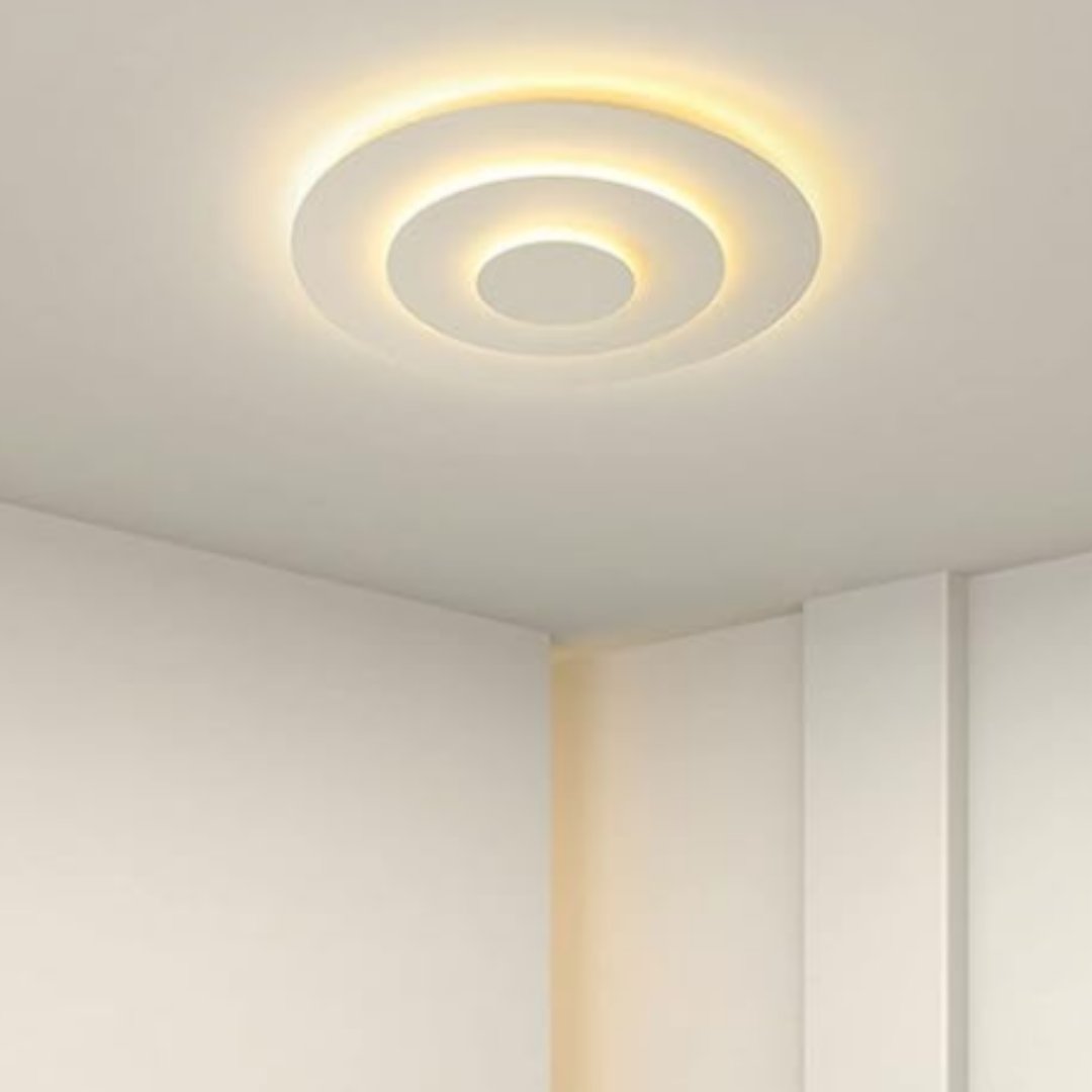 Plafonnier Blanc Spirale Élégant