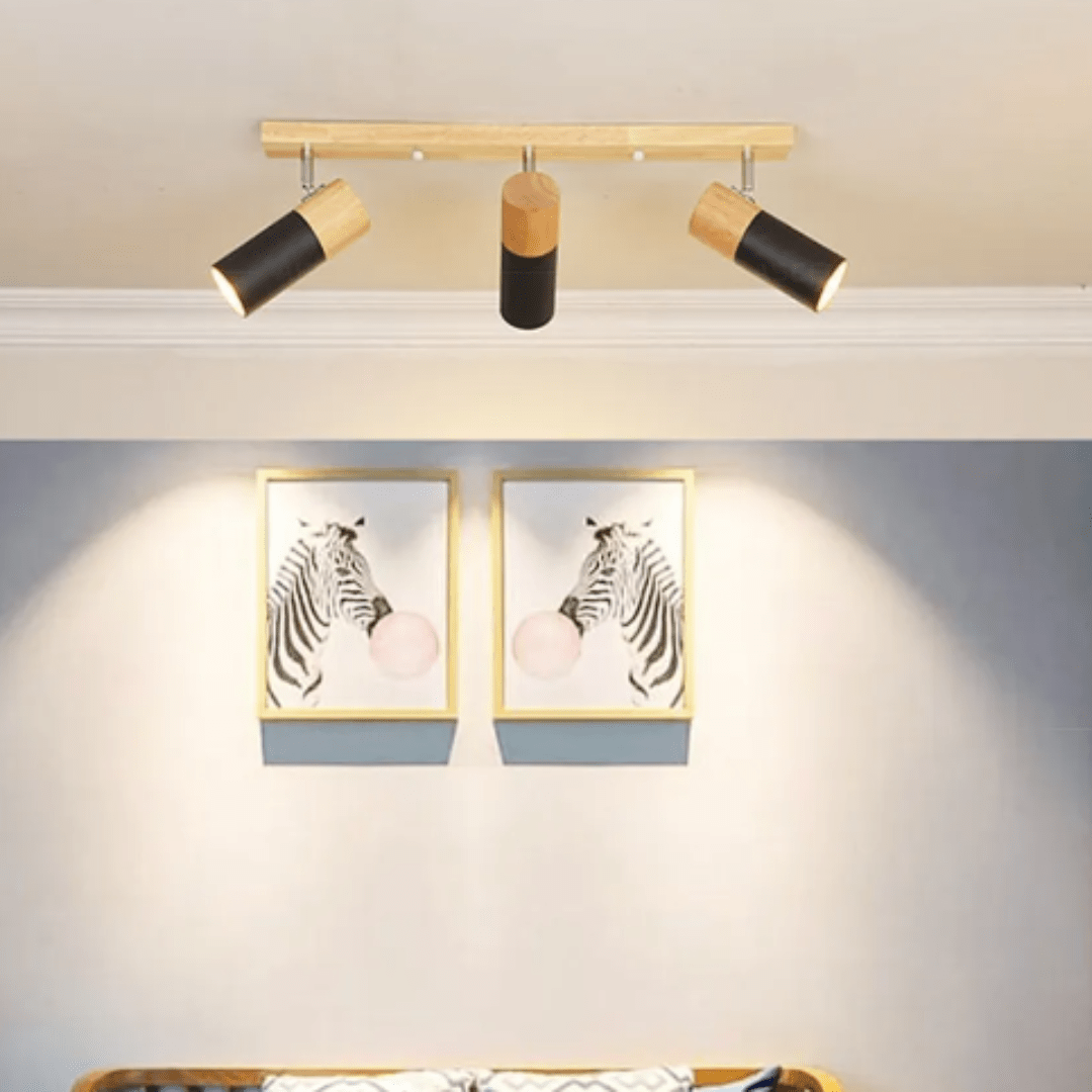 Plafonnier Salon LED à 3 Têtes Modulables Épuré