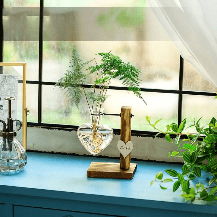 Vase Suspendu Cœur Hydroponique