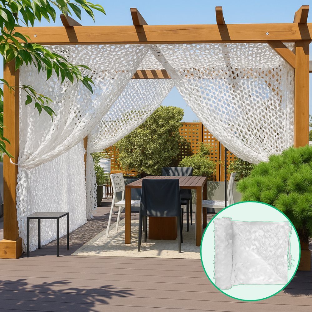 Voile d'ombrage Camouflage Blanc