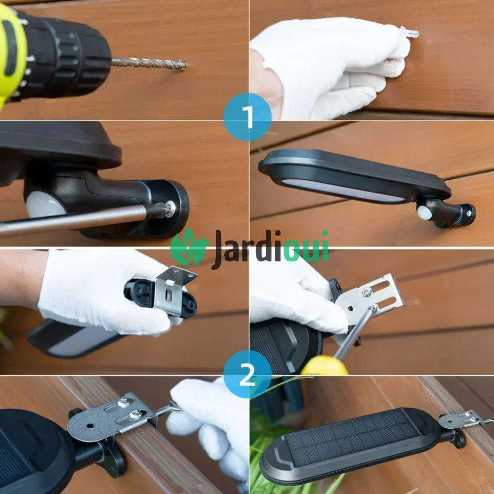 Lampadaire Solaire Détecteur de Mouvement Puissant