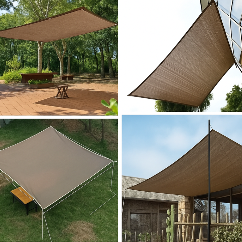 Voile d'Ombrage Trapeze pour Terrasse