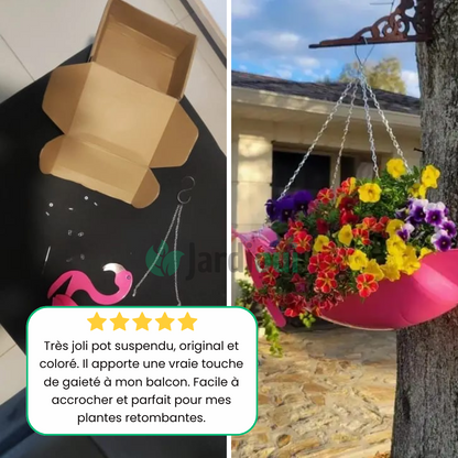 Pot de Fleurs Suspendu Animaux Artistiques