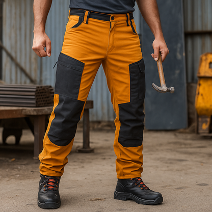Pantalon de Travail Homme Multipoche Orange
