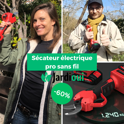 Sécateur électrique pro sans fil (+Batterie Offerte)
