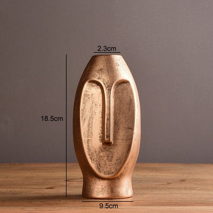 Vase en Céramique "Visage Archaïque"