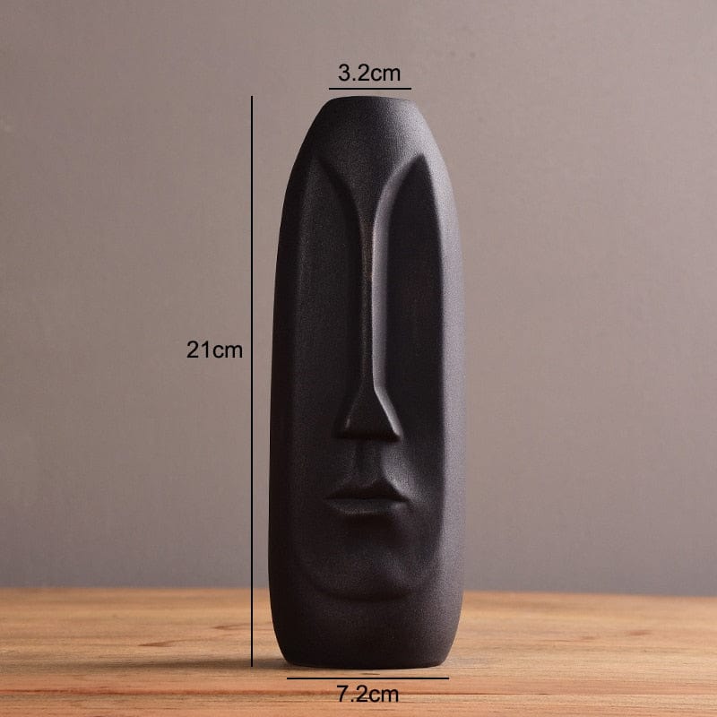 Vase en Céramique "Visage Archaïque"