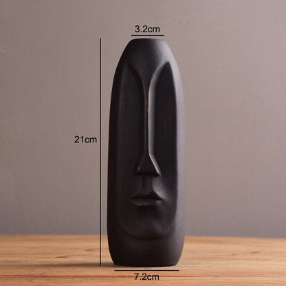 Vase en Céramique "Visage Archaïque"