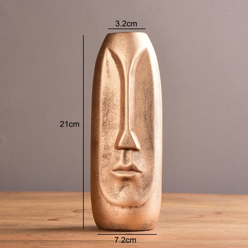 Vase en Céramique "Visage Archaïque"