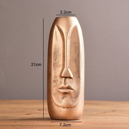 Vase en Céramique "Visage Archaïque"