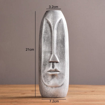 Vase en Céramique "Visage Archaïque"