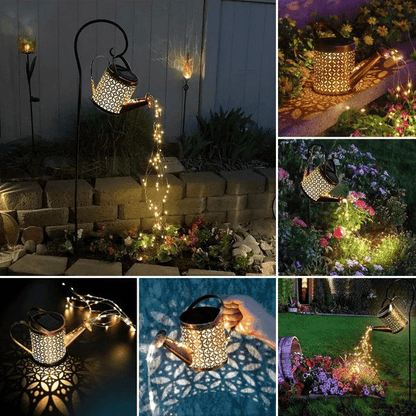 Lampe de Jardin Solaire Arrosoir Lumineux Amélioré