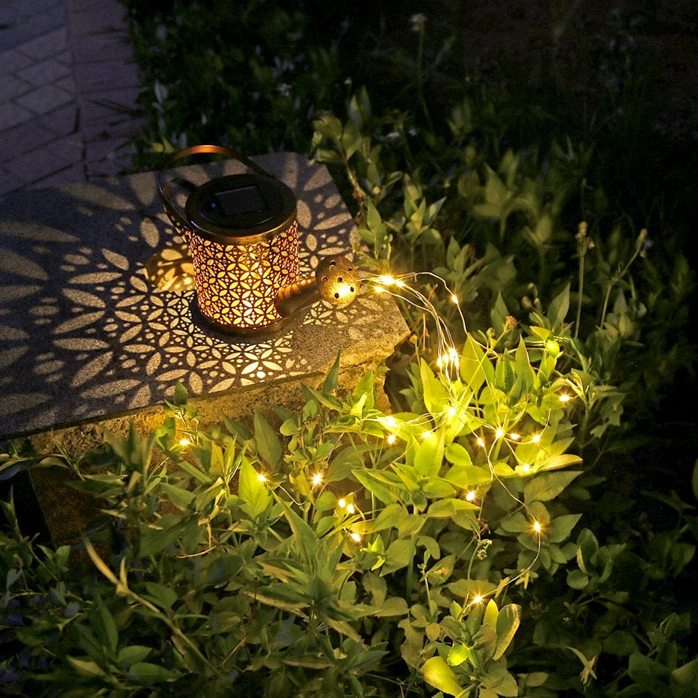 Lampe de Jardin Solaire Arrosoir Lumineux Amélioré