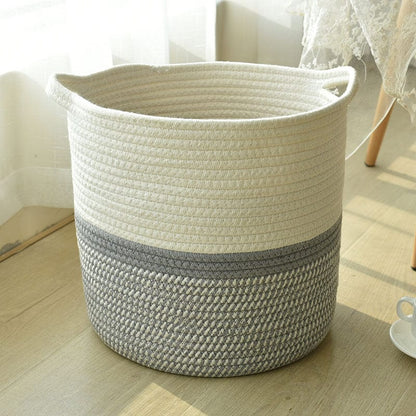 Panier Cache Pot en Jute et Coton