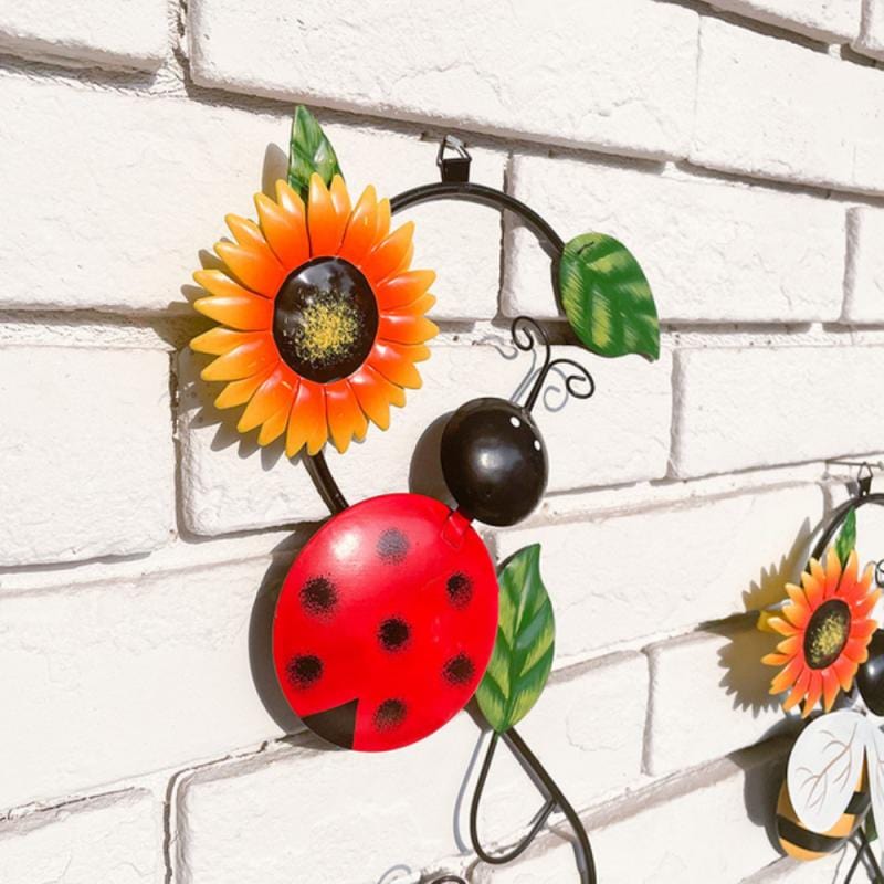 Décoration Murale Extérieure "Abeille & Coccinelle"