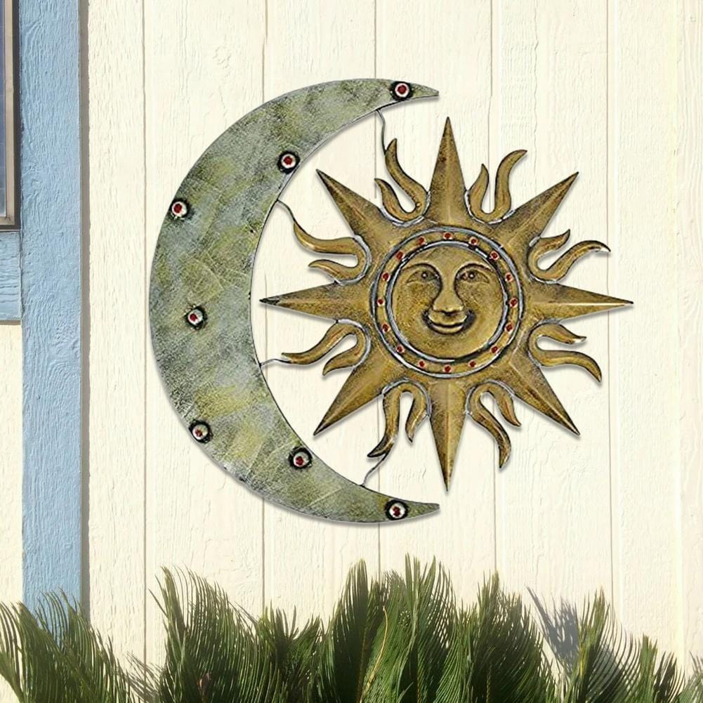 Décoration Murale Extérieure "Le Soleil a Rendez-vous avec la Lune"