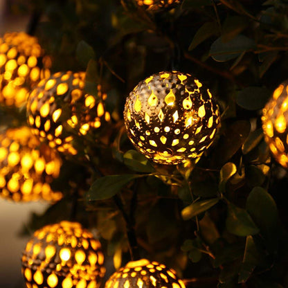 Guirlande Lumineuse Solaire de Boules Marocaines