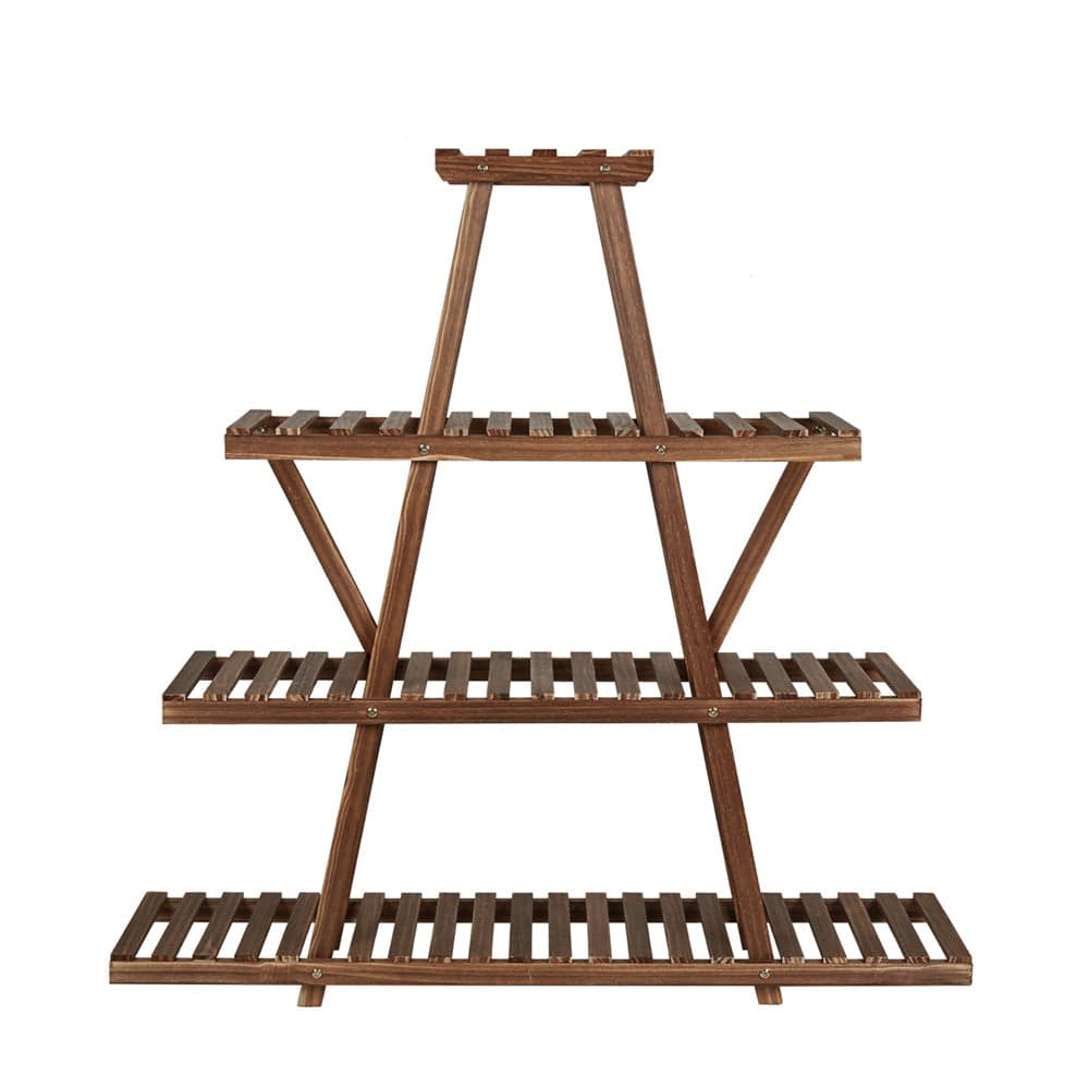Étagère à Plante Verte en Bois Pyramidale