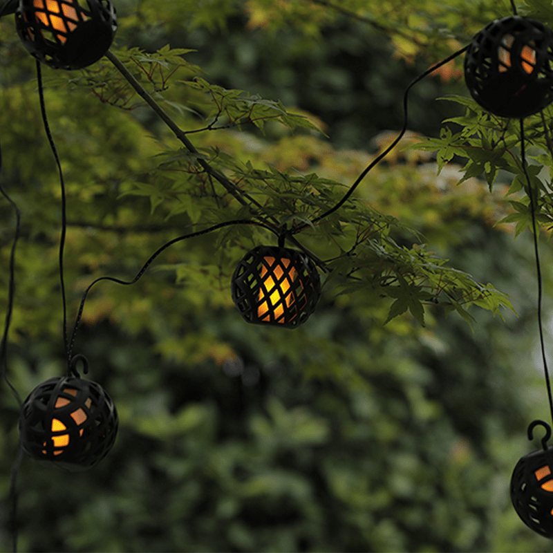 Guirlande Solaire de Lanterne Effet Flamme
