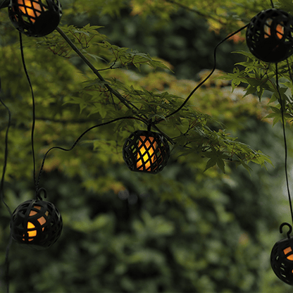 Guirlande Solaire de Lanterne Effet Flamme