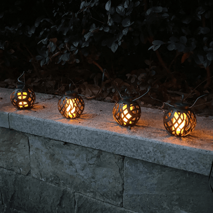 Guirlande Solaire de Lanterne Effet Flamme
