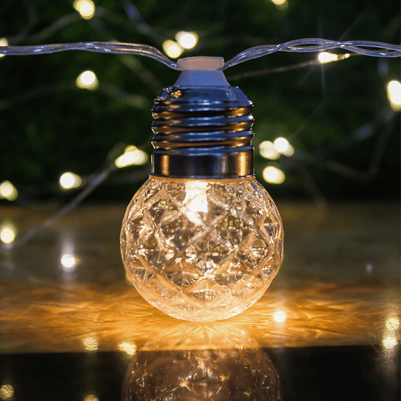 Guirlande Guinguette Solaire avec Ampoules en Suspension