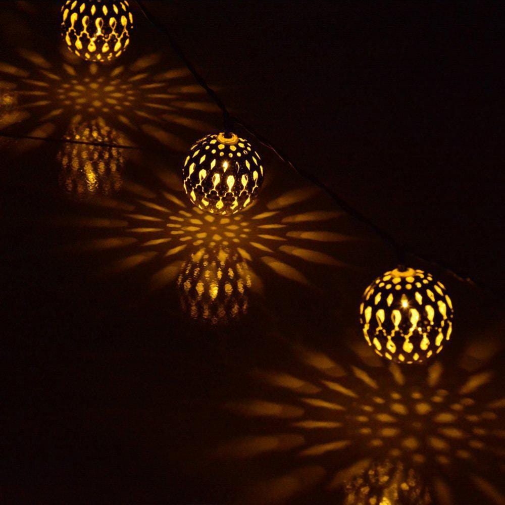 Guirlande Lumineuse Solaire de Boules Marocaines