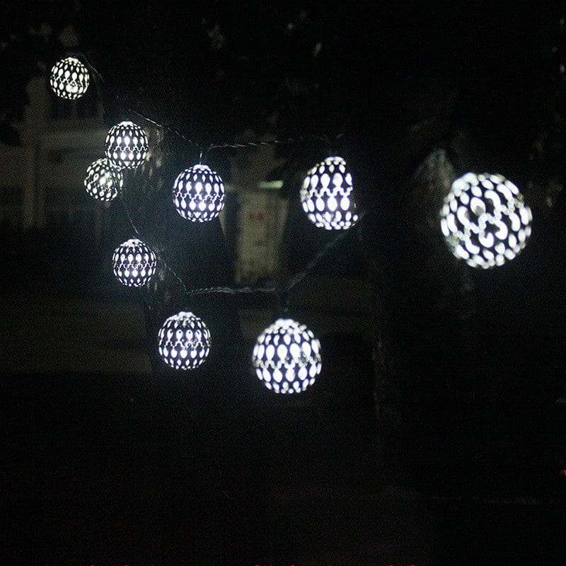 Guirlande Lumineuse Solaire de Boules Marocaines
