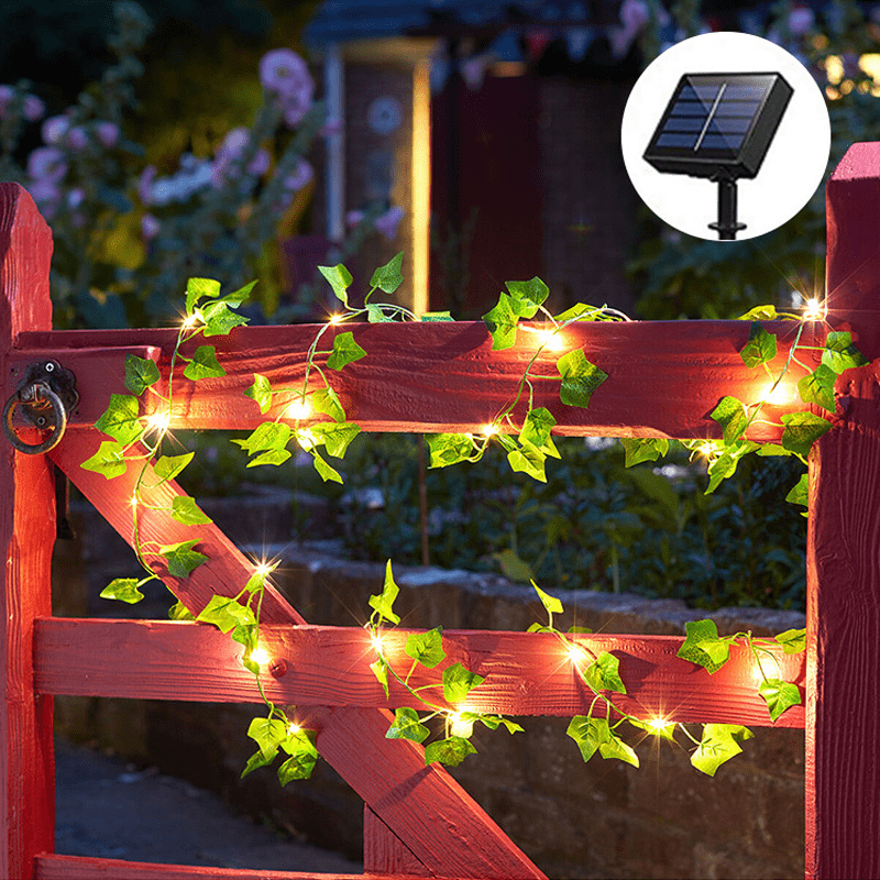 Guirlande Lumineuse Solaire Feuilles de Lierre