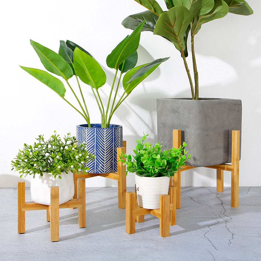 Petit Support de Plante en Bois de Bambou "Txikia"