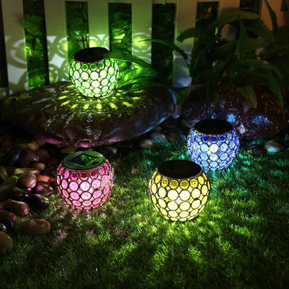 Lampe de Table Solaire Mosaïque Colorée LED