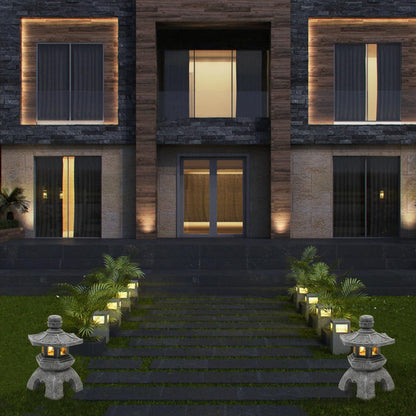 Lanterne Japonaise Solaire pour Jardin Apaisant