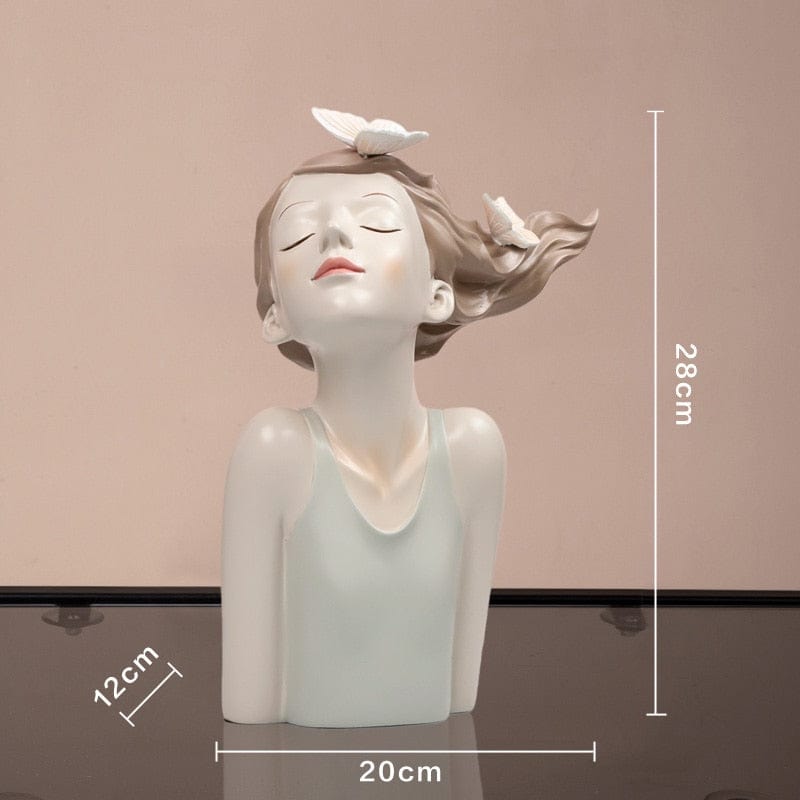 Vase en Céramique "La Jeune Fille aux Papillons"