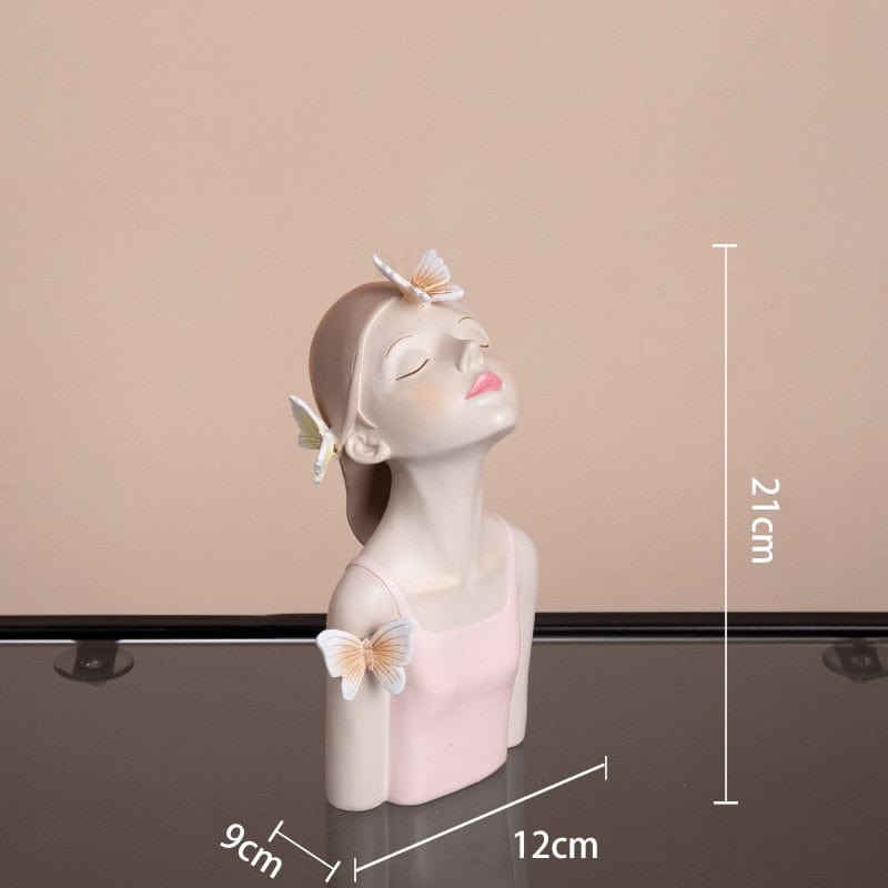 Vase en Céramique "La Jeune Fille aux Papillons"