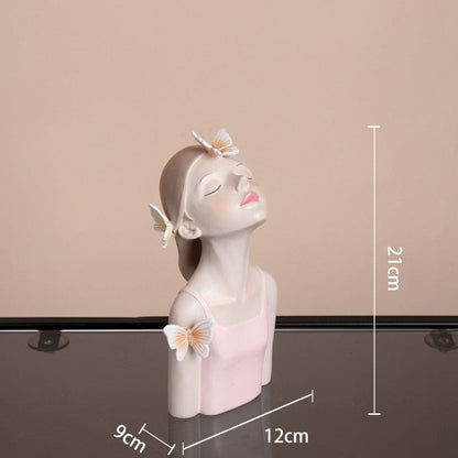 Vase en Céramique "La Jeune Fille aux Papillons"