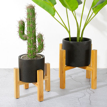 Petit Support de Plante en Bois de Bambou "Txikia"