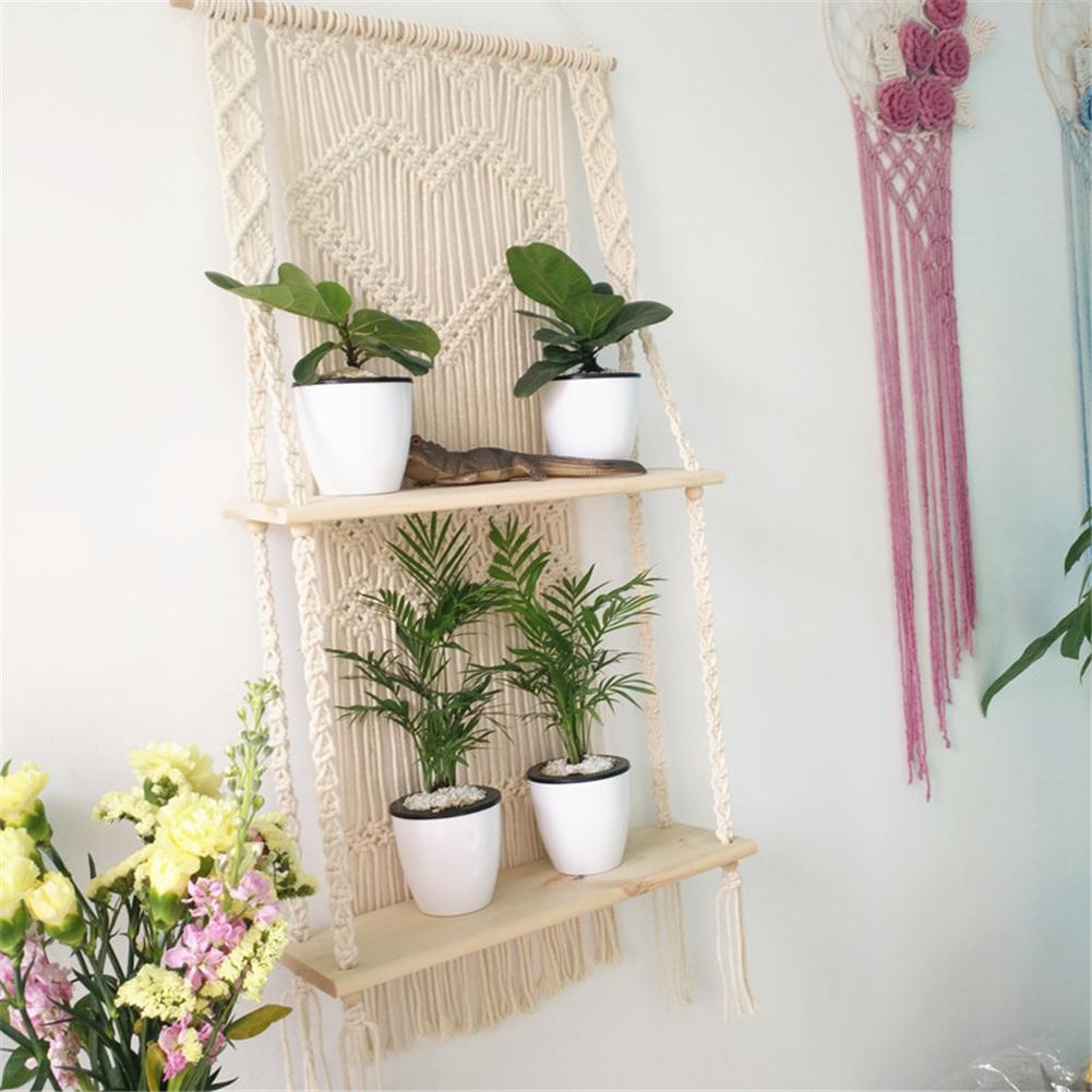 Porte plante en Macramé mural "Berdea"