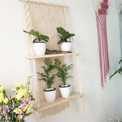 Porte plante en Macramé mural "Berdea"