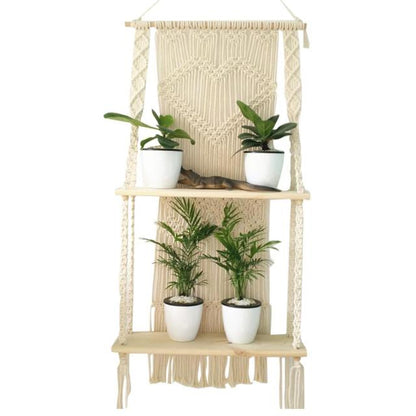 Porte plante en Macramé mural "Berdea"